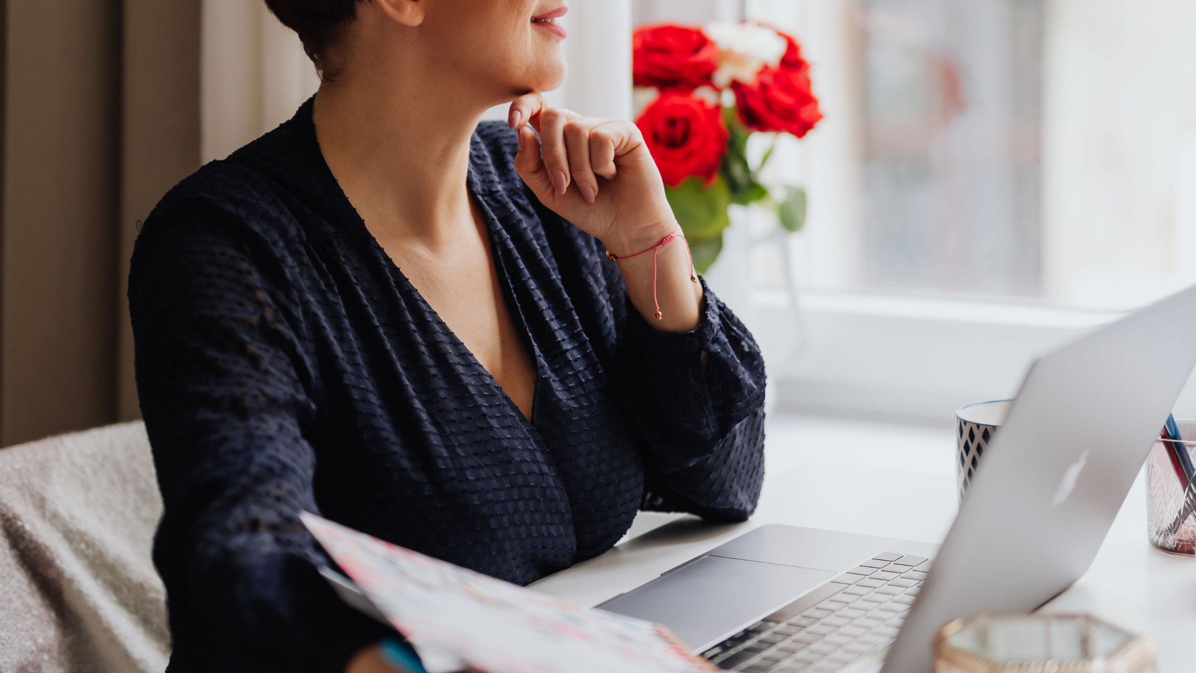 woman at desk